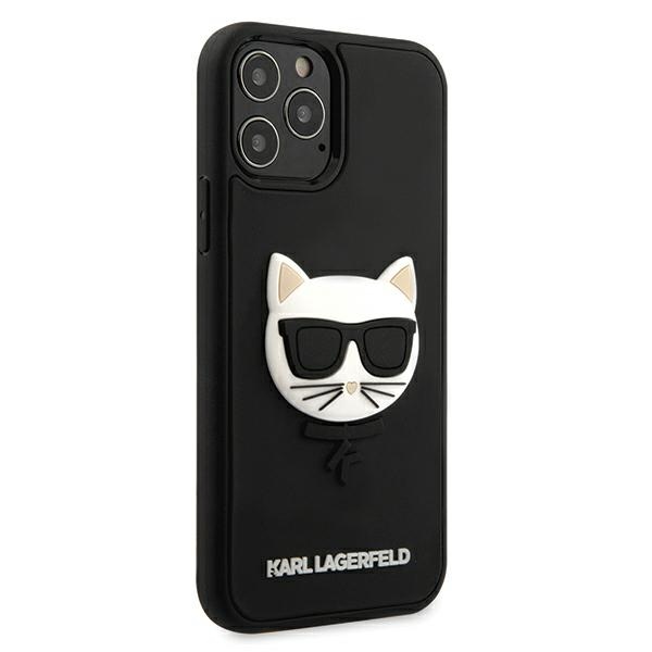 Apple iPhone 12 Pro Max Karl Lagerfeld choupette fun prémium hátlap tok (Fekete) 1