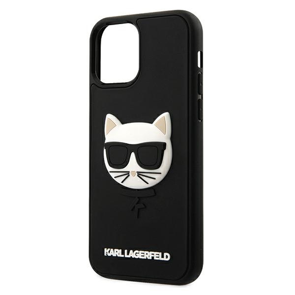 Apple iPhone 12 Pro Max Karl Lagerfeld choupette fun prémium hátlap tok (Fekete) 3