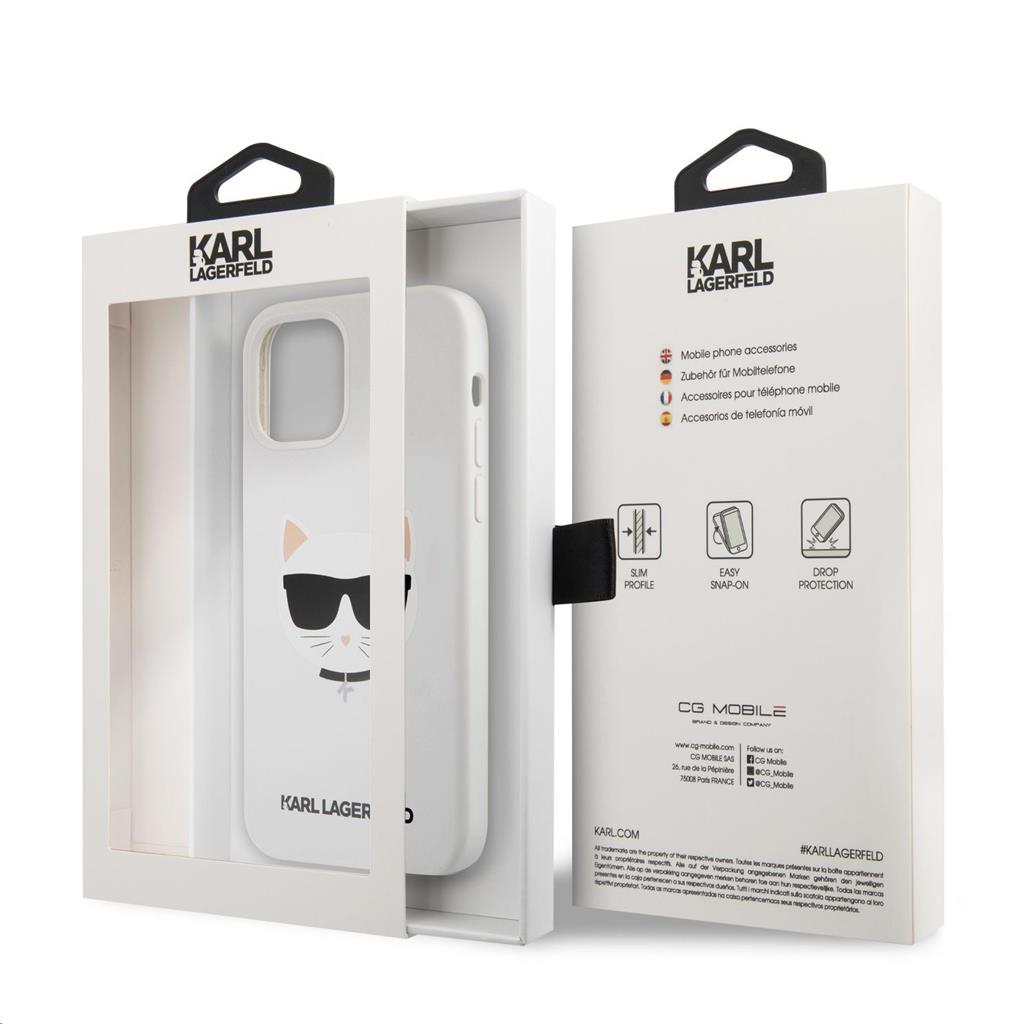 Apple iPhone 12 Pro Max Karl Lagerfeld Choupette Head tok (Fehér - KLHCP12LSLCHWH)