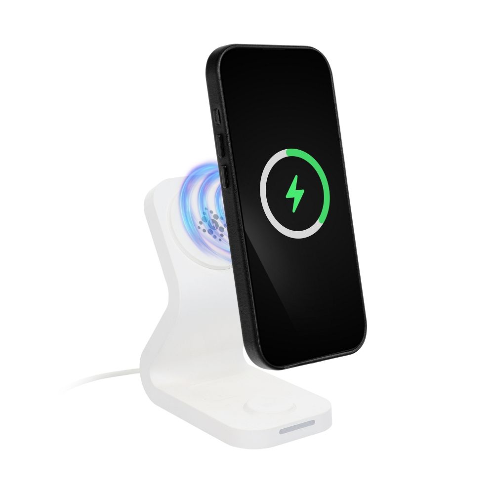 Apple iPhone 12 Pro Max (6.7) Leather Mag magsafe hátlap tok, (Fekete)