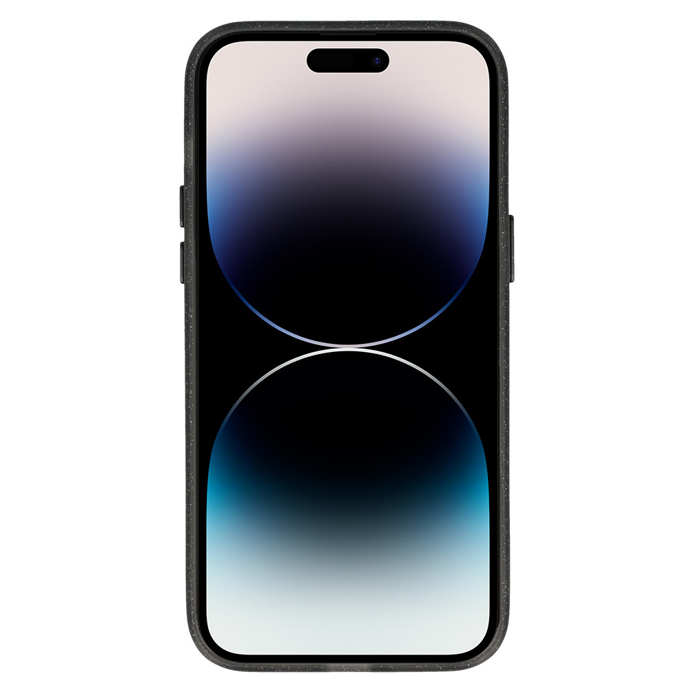 Apple iPhone 12 Pro Max liquid glitter camera hátlap tok (Fekete)