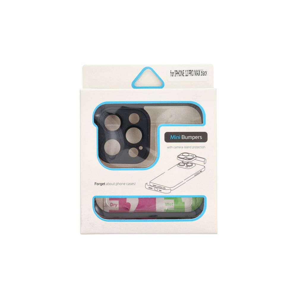 Apple iPhone 12 Pro Max Mini Bumpers tok kameravédelemmel (Fekete)
