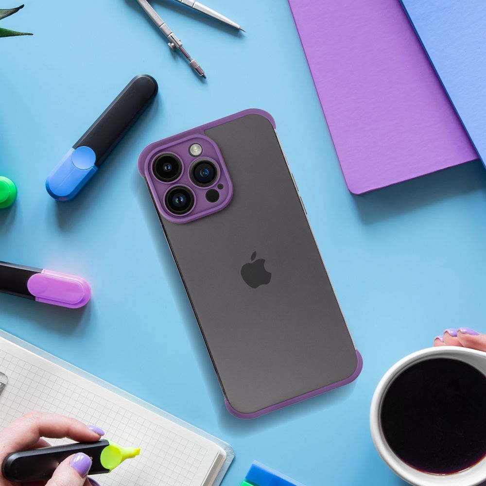 Apple iPhone 12 Pro Max Mini Bumpers tok kameravédelemmel (sötétlila)