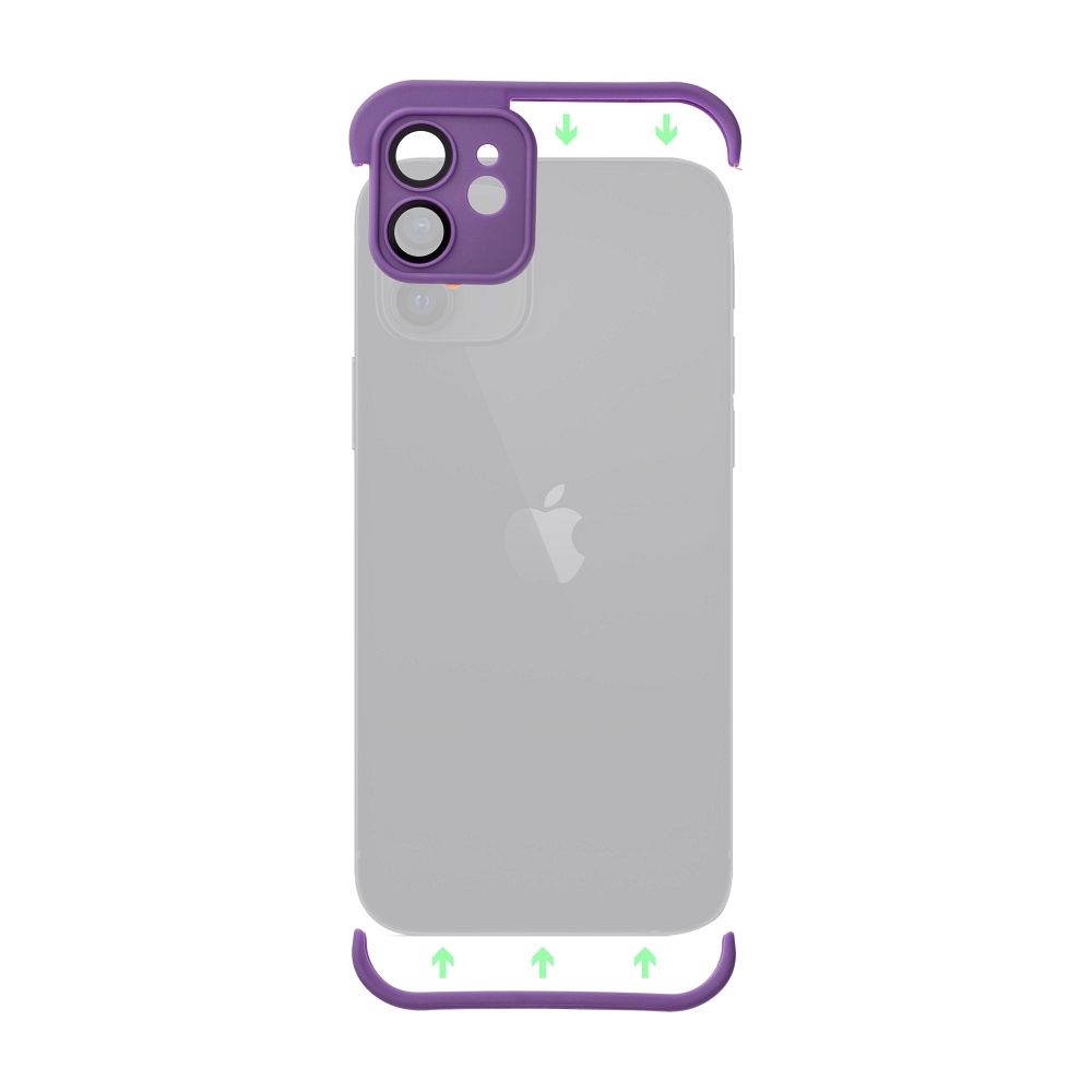 Apple iPhone 12 Pro Max Mini Bumpers tok kameravédelemmel (sötétlila)