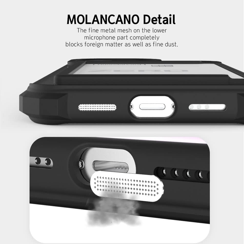 Apple iPhone 12 Pro Max MOLAN CANO HN7 strapabíró hátlap tok kártyatartóval (Fekete)