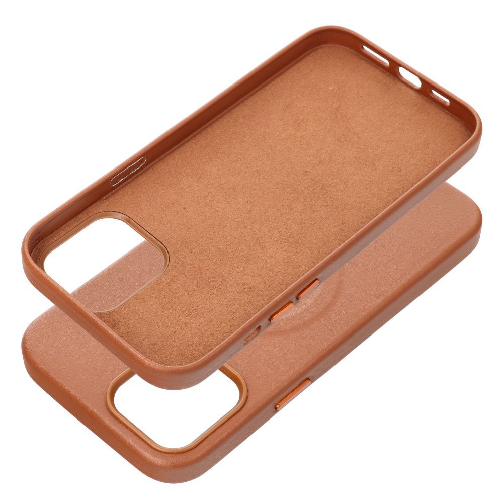 Apple iPhone 12 Pro Max Roar Leather magsafe hátlap tok (barna)