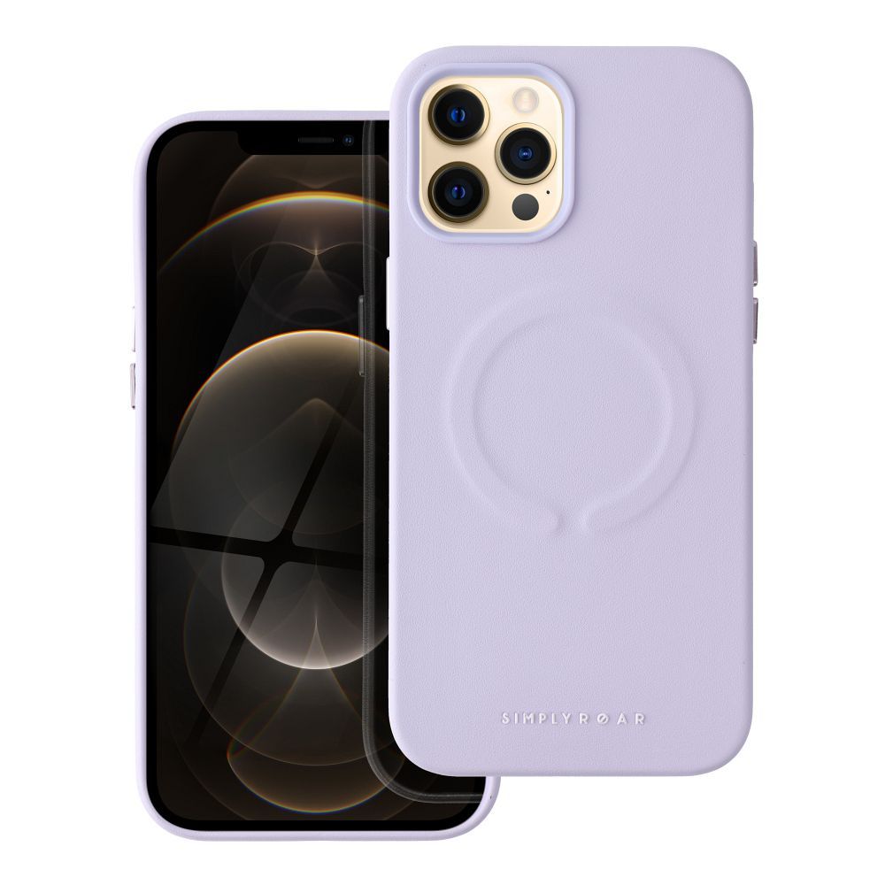 Apple iPhone 12 Pro Max Roar Leather magsafe hátlap tok (Lila)