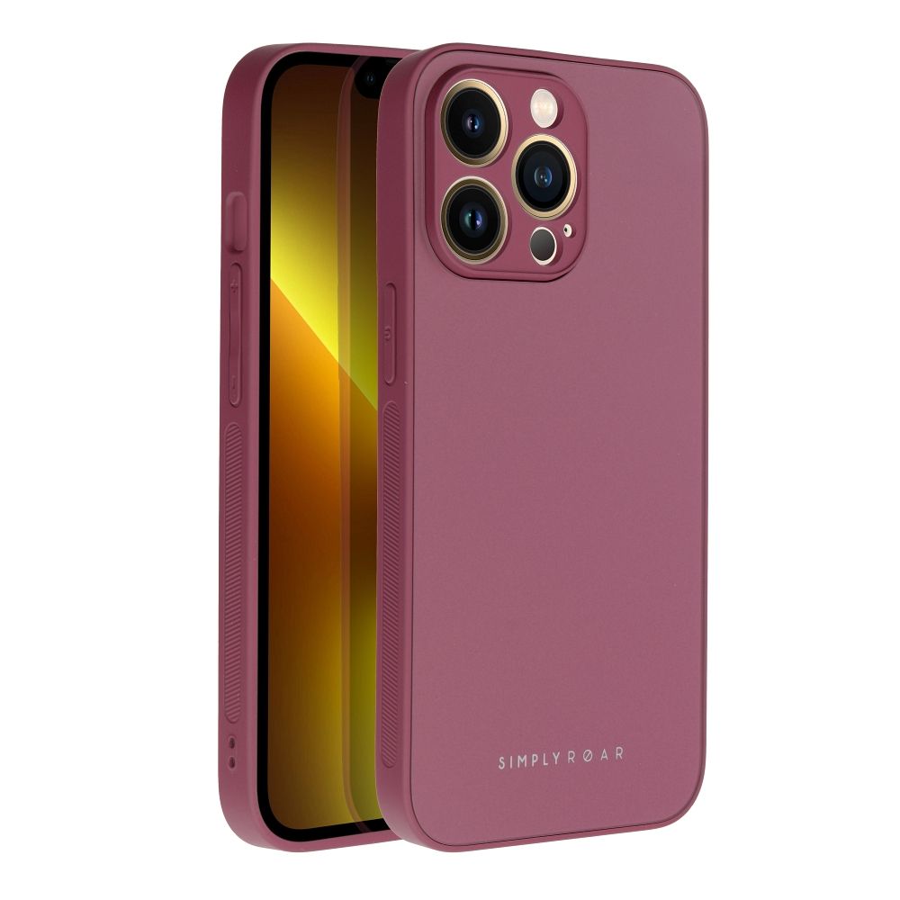Apple iPhone 12 Pro Max Roar matt üveg hátlap tok (Bordó)