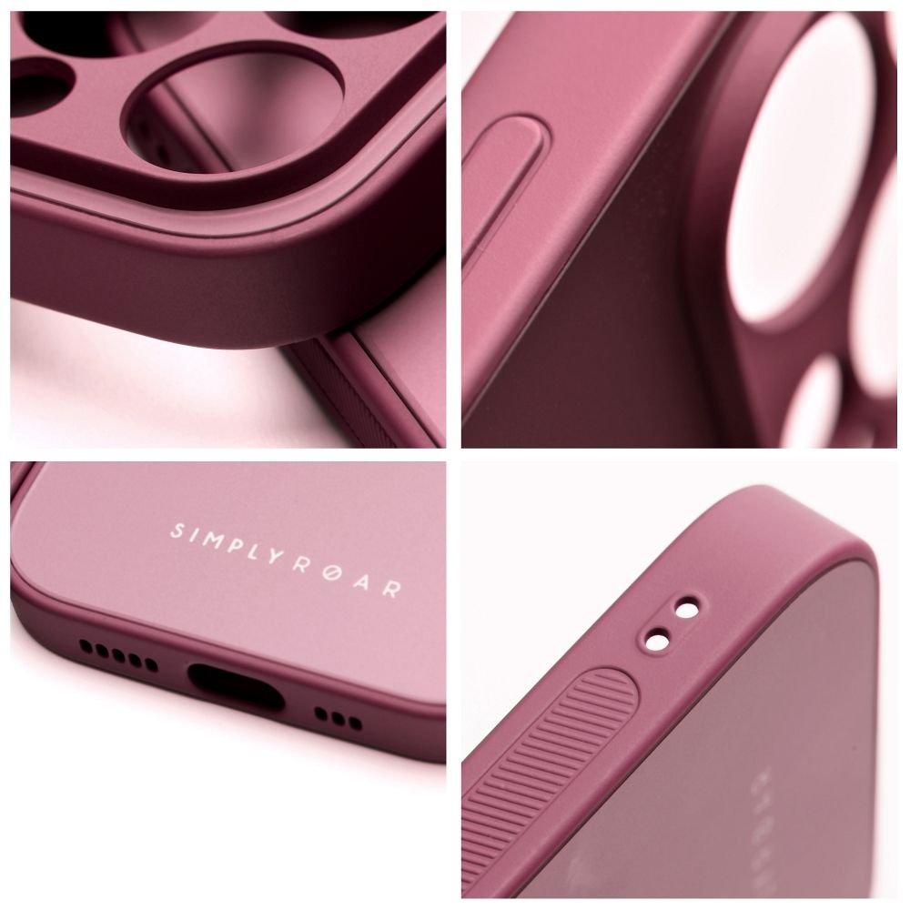 Apple iPhone 12 Pro Max Roar matt üveg hátlap tok (Bordó)