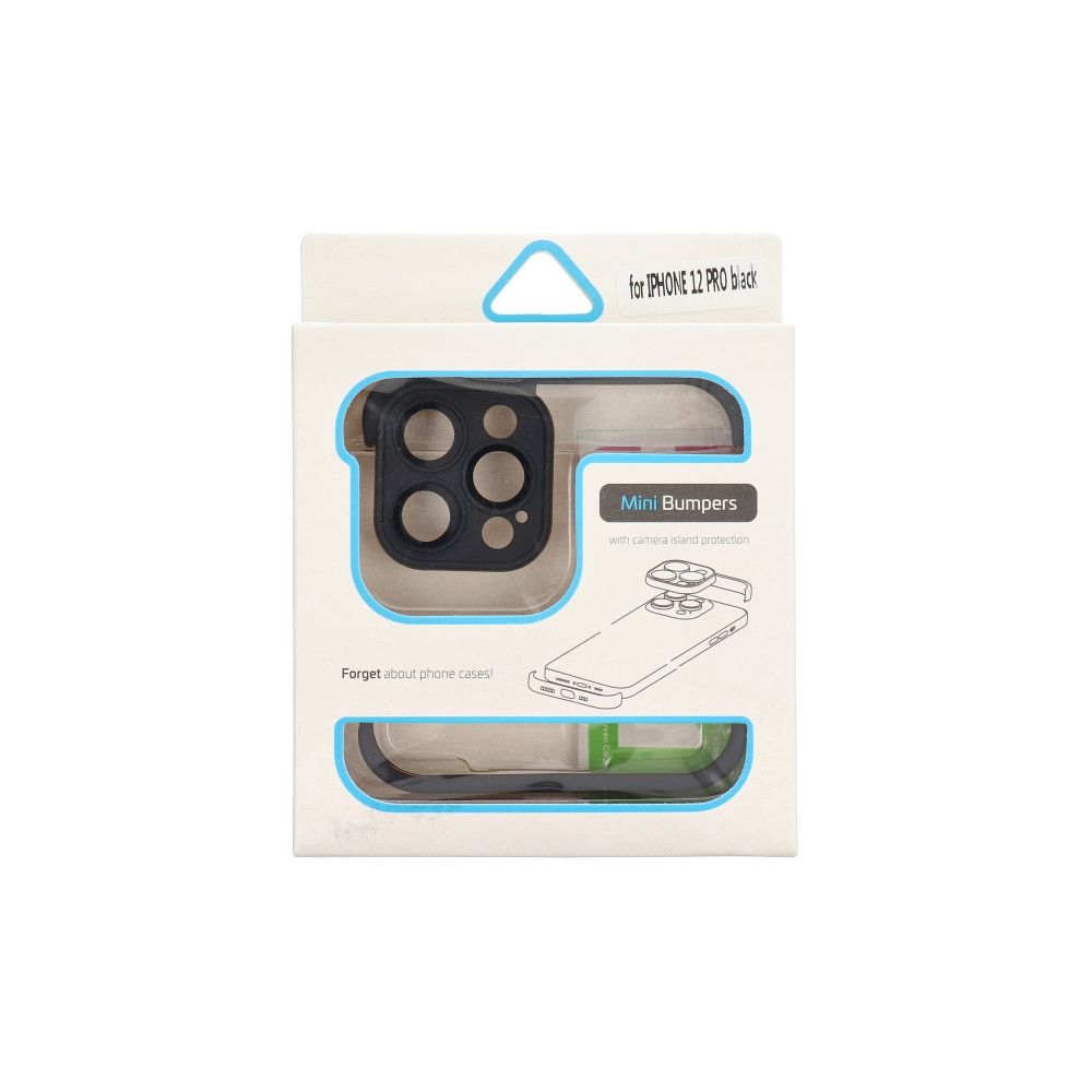 Apple iPhone 12 Pro Mini Bumpers tok kameravédelemmel (Fekete)
