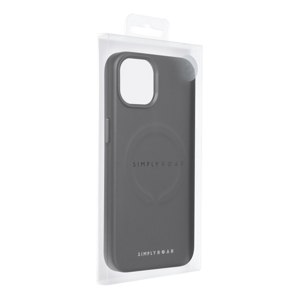 Apple iPhone 12 Roar Leather magsafe hátlap tok (Fekete) 5