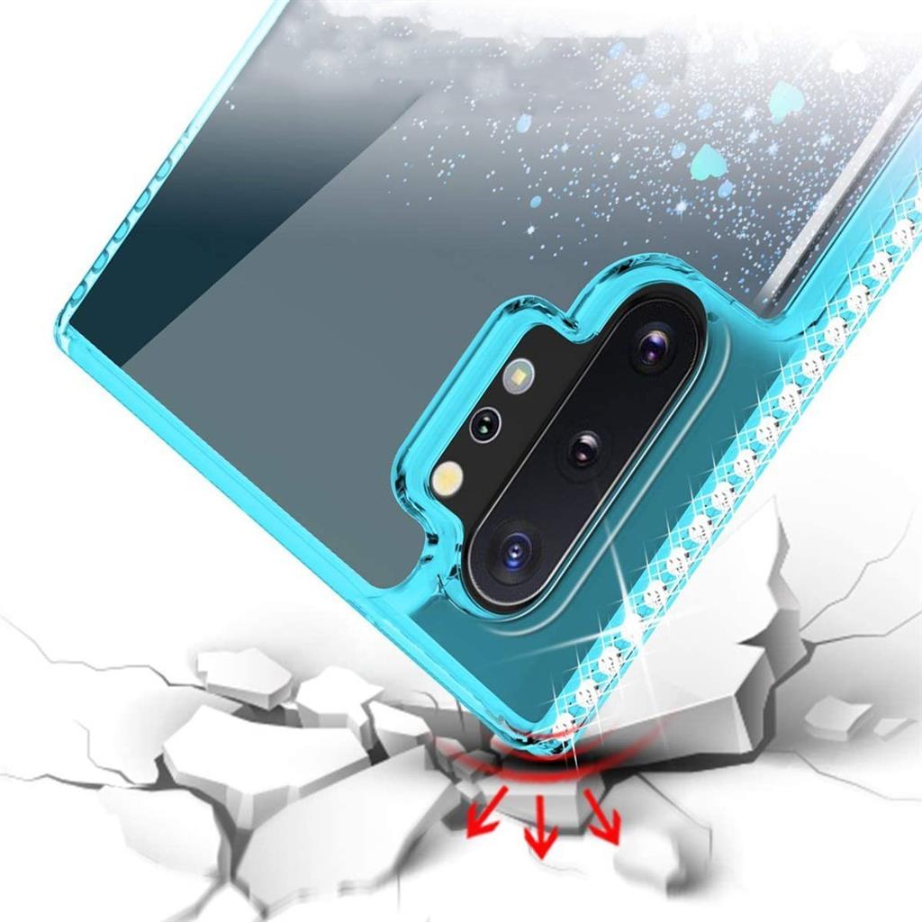 Apple iPhone 12/12 Pro diamond liquid hátlap tok (lila-kék)
