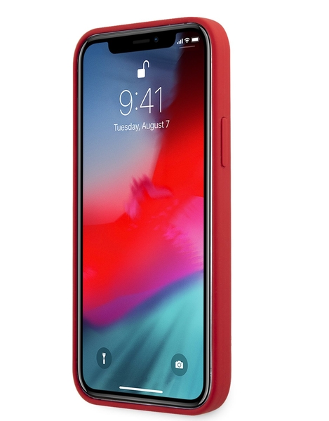 Apple iPhone 12 / iPhone 12 Pro GUESS Handscript Liquid Silicone hátlap tok (Piros - GUHCP12M40SILRE)