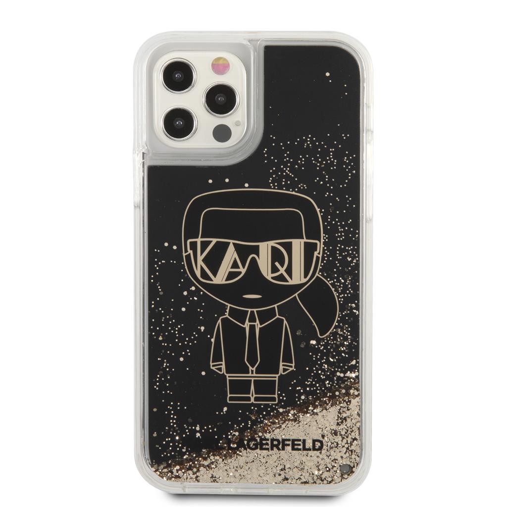 Apple iPhone 12 / iPhone 12 Pro Karl Lagerfeld glitter gatsby (Fekete - KLHCP12MLGGKBK)
