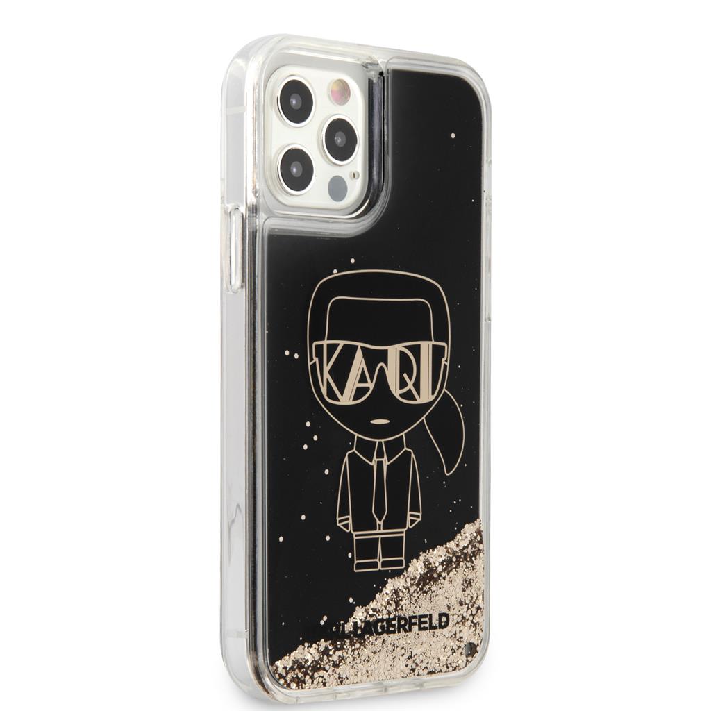Apple iPhone 12 / iPhone 12 Pro Karl Lagerfeld glitter gatsby (Fekete - KLHCP12MLGGKBK)