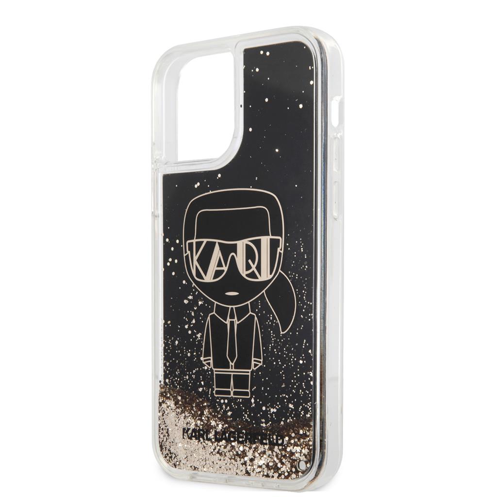 Apple iPhone 12 / iPhone 12 Pro Karl Lagerfeld glitter gatsby (Fekete - KLHCP12MLGGKBK)