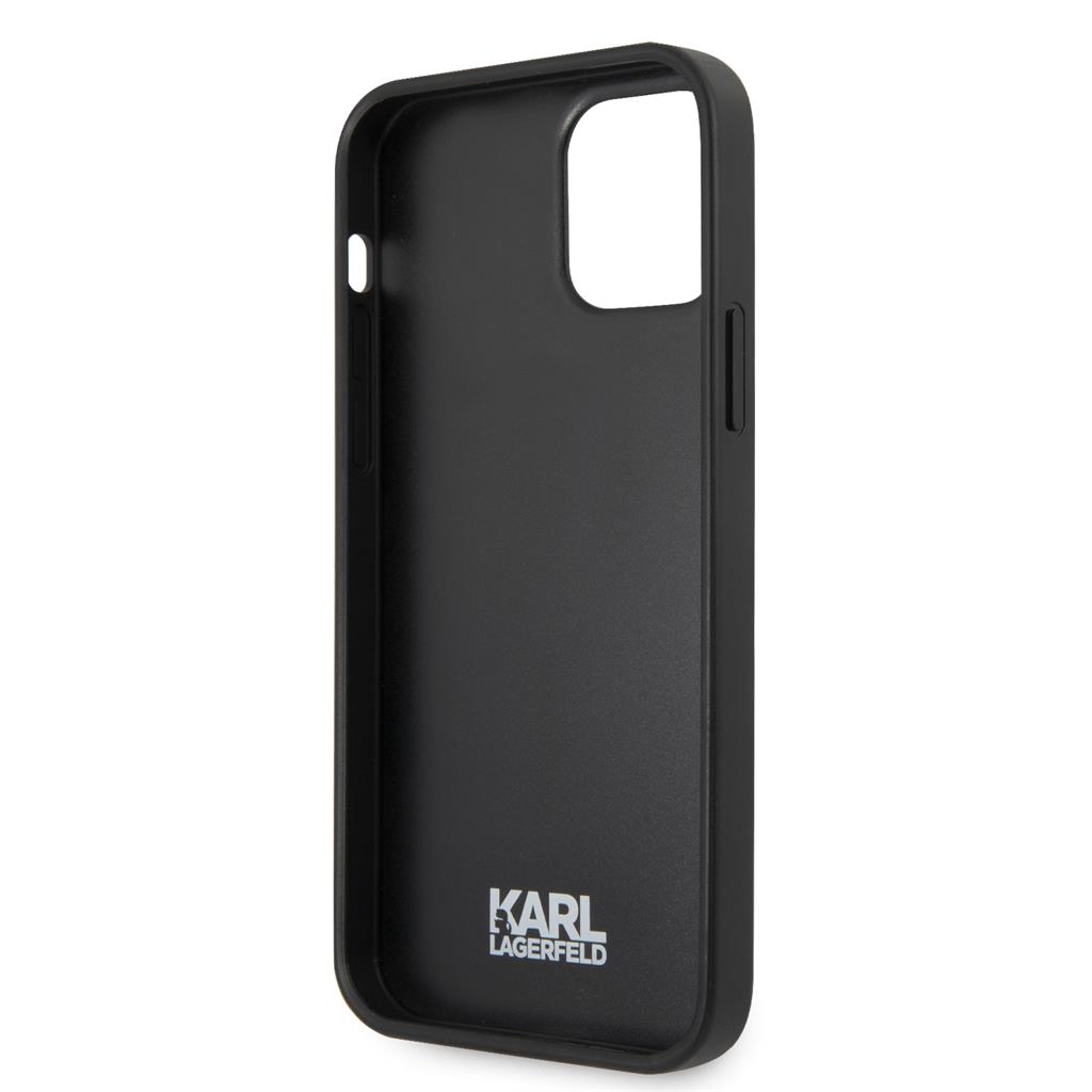 Apple iPhone 12/12 Pro Karl Lagerfeld Ikonik Flowertok (Szürke) – KLHCP12MPMNFIK1