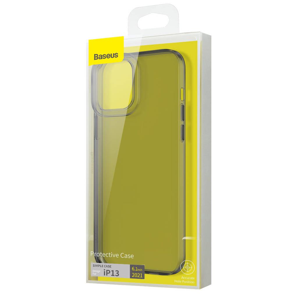 Apple iPhone 13 (6.1) Baseus simple hátlap tok, szürke 0