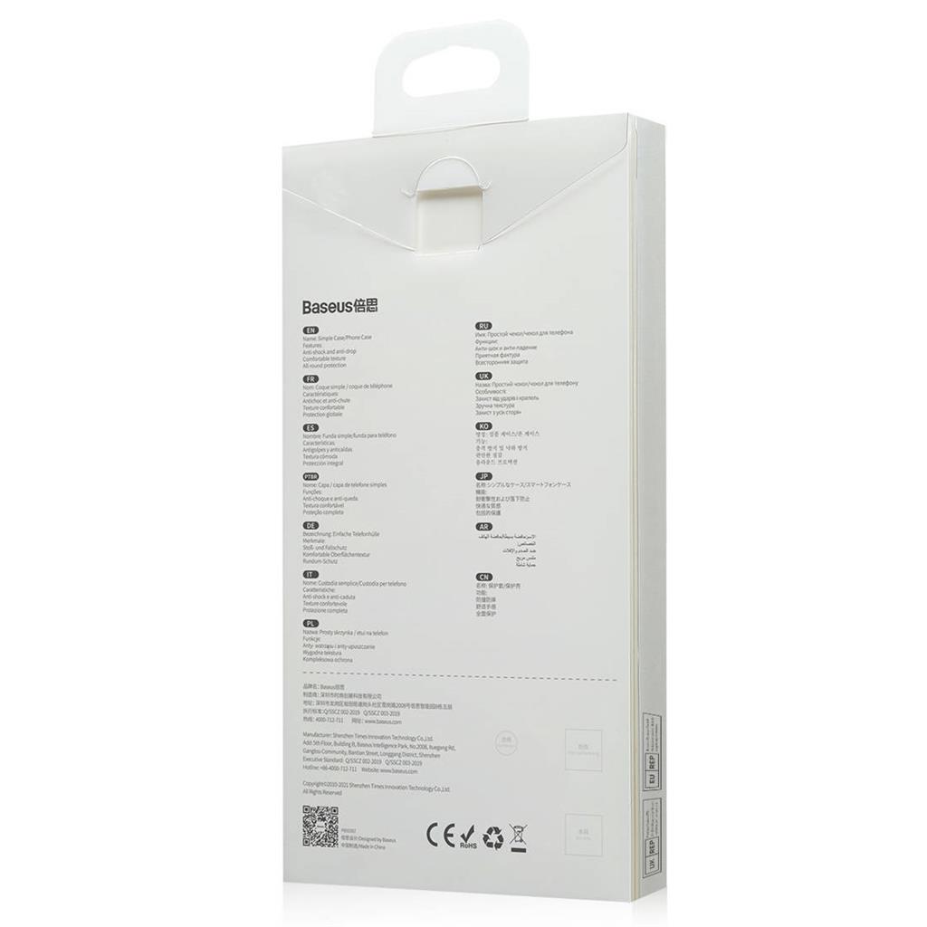 Apple iPhone 13 (6.1) Baseus simple hátlap tok, szürke 1