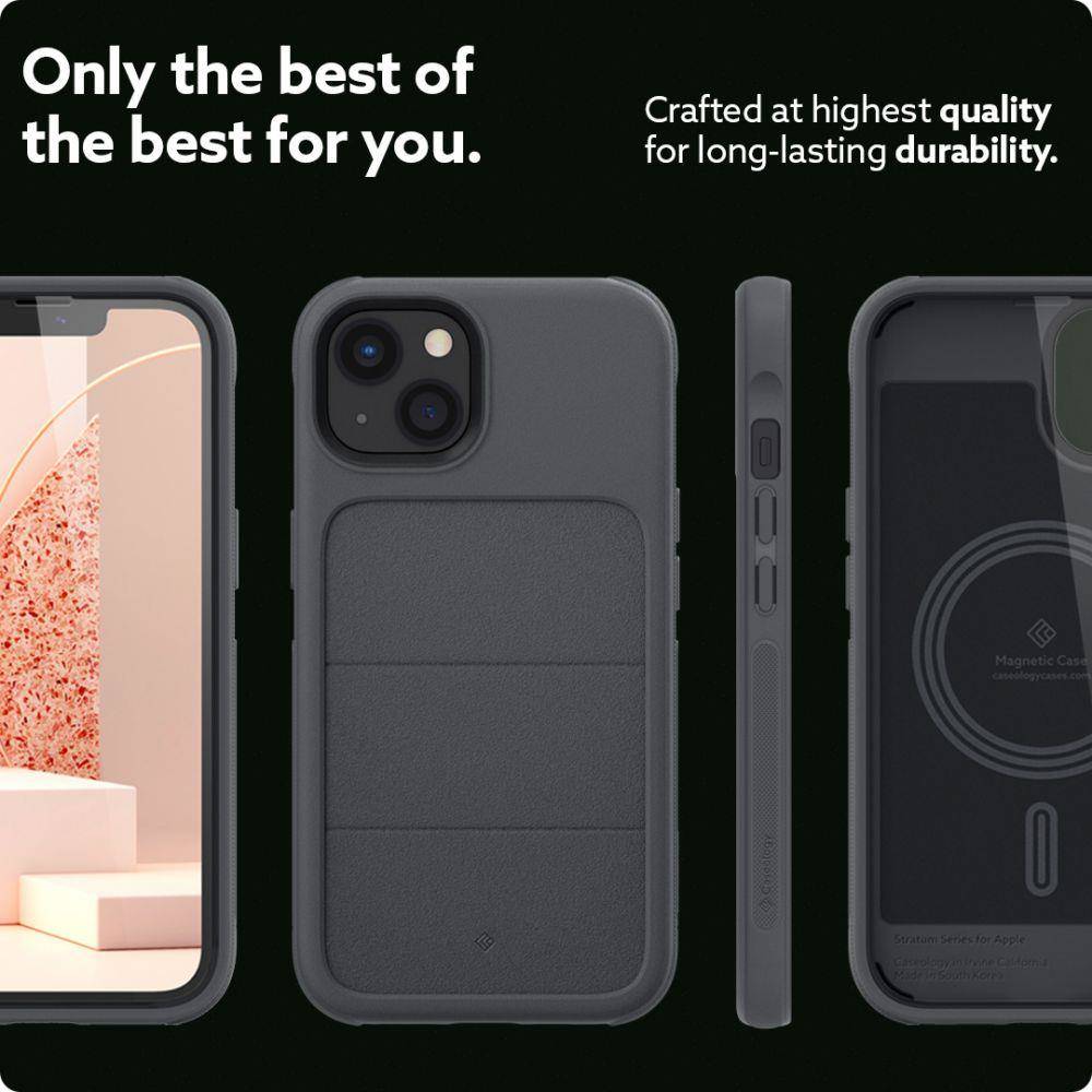 Apple iPhone 13 Caseology stratum magsafe hátlap tok (Szürke)