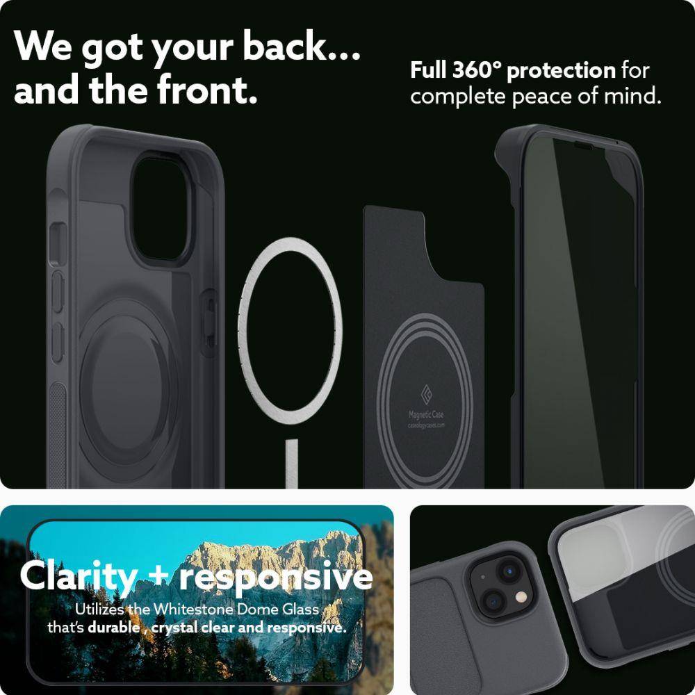 Apple iPhone 13 Caseology stratum magsafe hátlap tok (Szürke)
