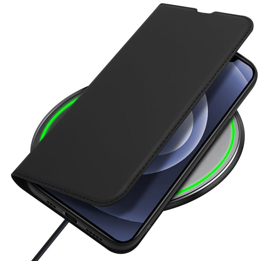 Apple iPhone 13 DUX DUCIS skin bőr notesz tok (Fekete)