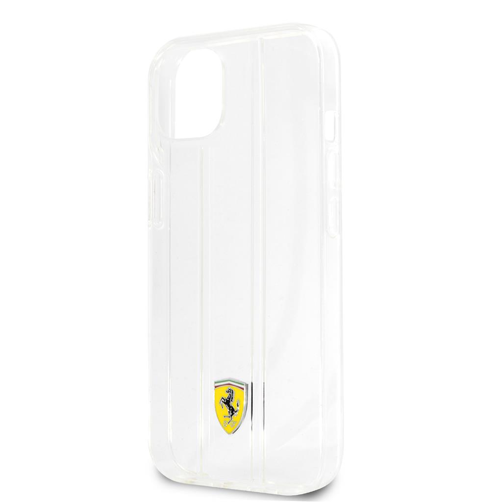 Apple iPhone 13 Ferrari 3D stripes prémium hátlap tok (Átlátszó) - FES3SHCP13MTR