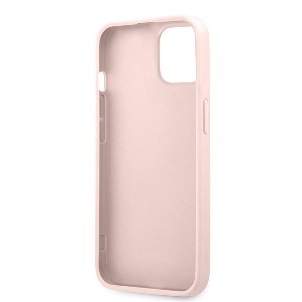 Apple iPhone 13 Guess PU 4G Metal Logo tok (Rózsaszín) - GUHCP13M4GMGPI