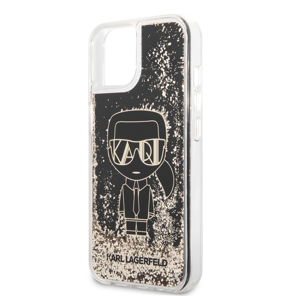 Apple iPhone 13 Karl Lagerfeld Liquid Glitter Gatsby tok (Fekete) – KLHCP13MLGGKBK