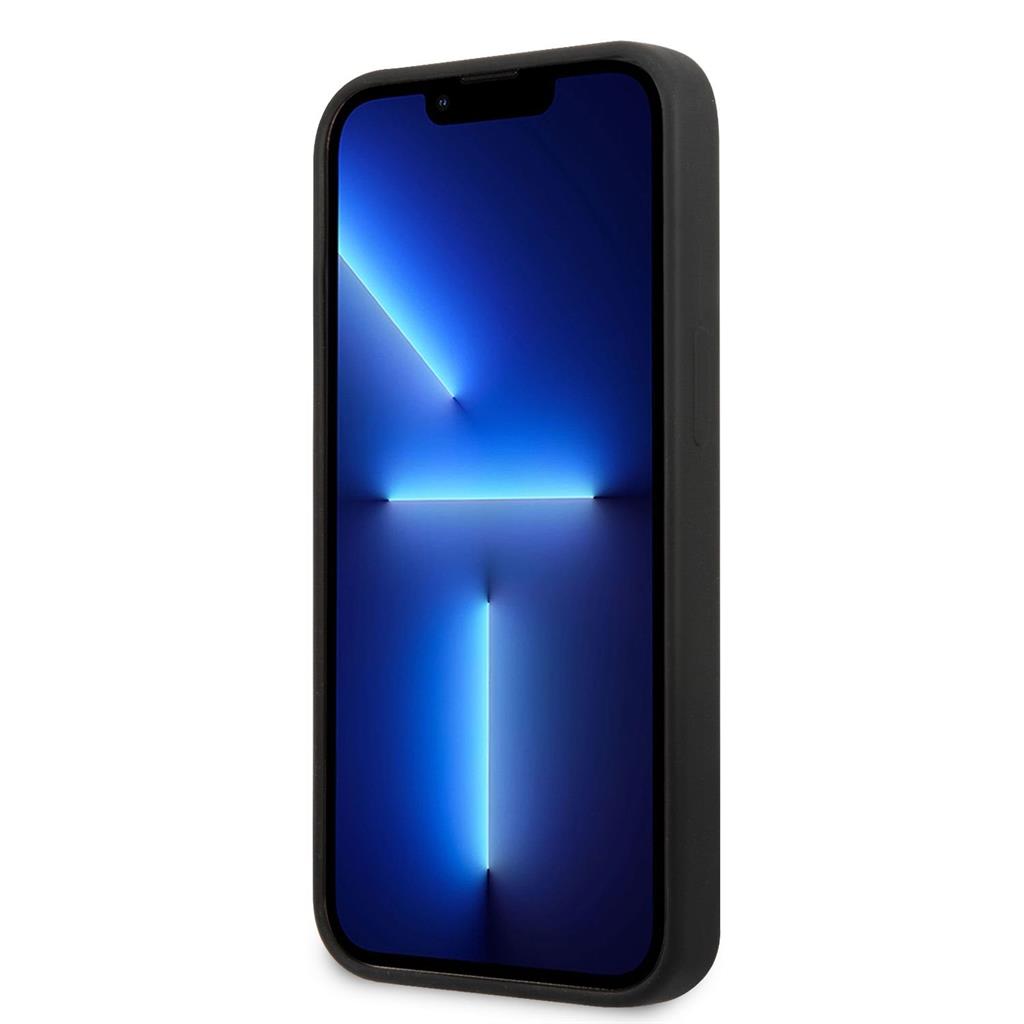 Apple iPhone 13 Karl Lagerfeld Liquid Silicone Ikonik NFT tok (Fekete) – KLHCP13MSNIKBCK