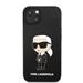 Apple iPhone 13 Karl Lagerfeld Liquid Silicone Ikonik NFT tok (Fekete) – KLHCP13MSNIKBCK