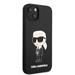 Apple iPhone 13 Karl Lagerfeld Liquid Silicone Ikonik NFT tok (Fekete) – KLHCP13MSNIKBCK