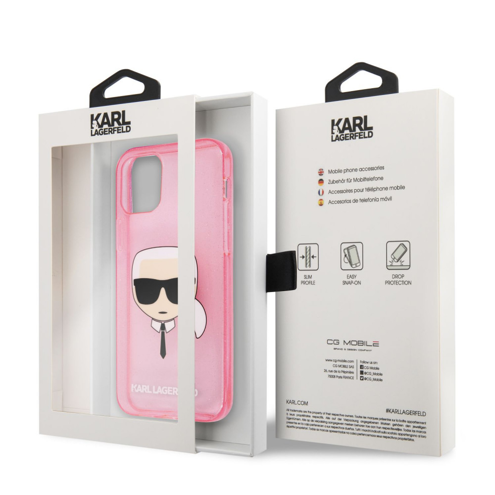 Apple iPhone 13 Karl Lagerfeld Karl Glitter tok (Rózsaszín) – KLHCP13MKHTUGLP