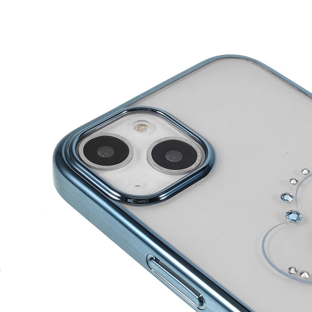 Apple iPhone 13 Kingxbar wish series Swarovski köves hátlap tok (Kék) 0