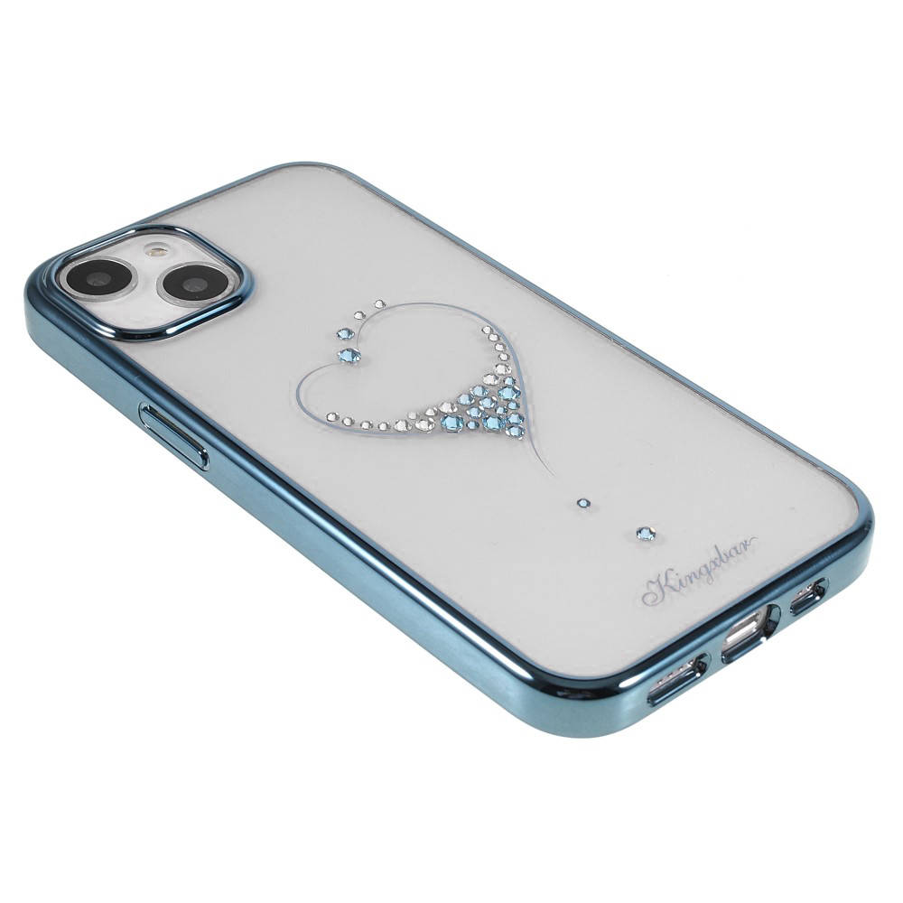 Apple iPhone 13 Kingxbar wish series Swarovski köves hátlap tok (Kék) 1