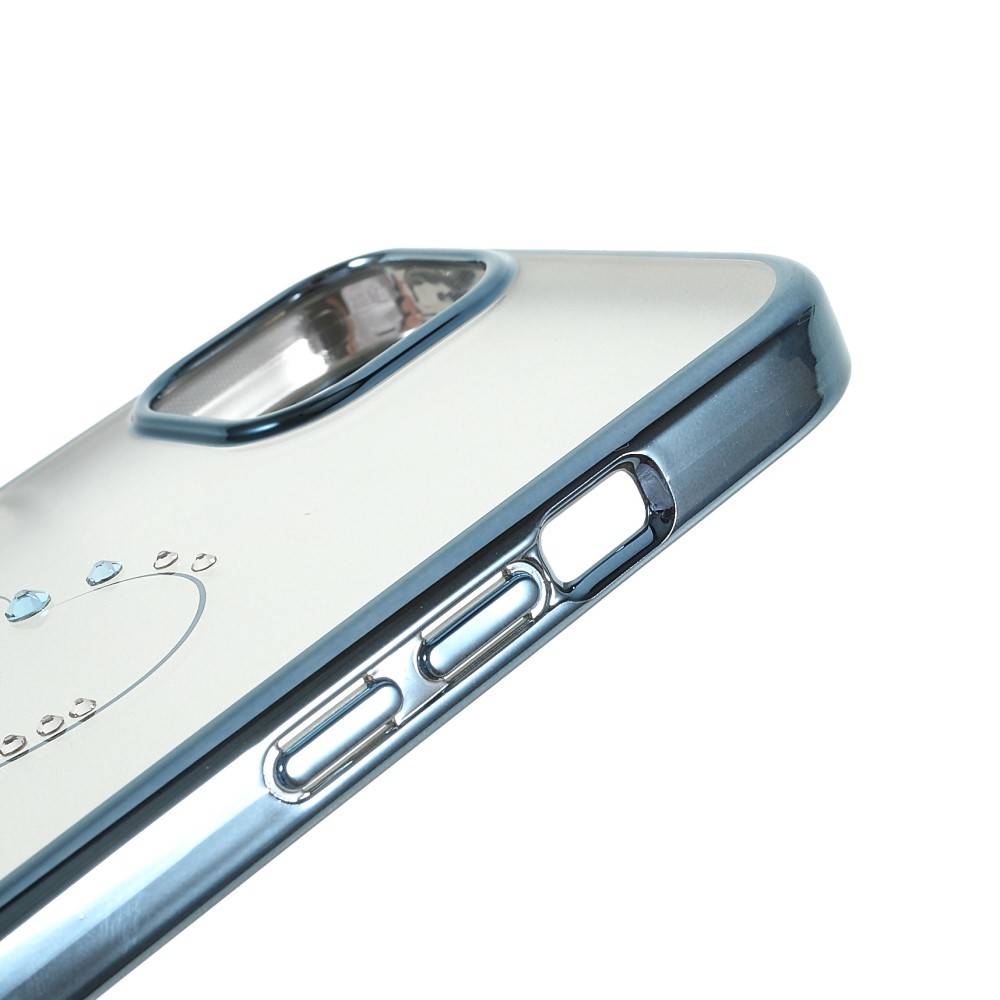 Apple iPhone 13 Kingxbar wish series Swarovski köves hátlap tok (Kék) 2