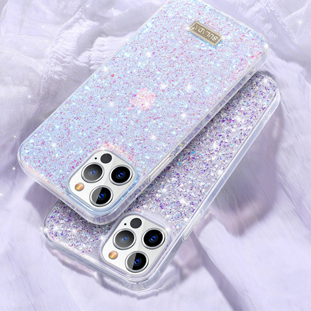 Apple iPhone 13 Sulada luminous glitter hátlap tok (Lila) 3