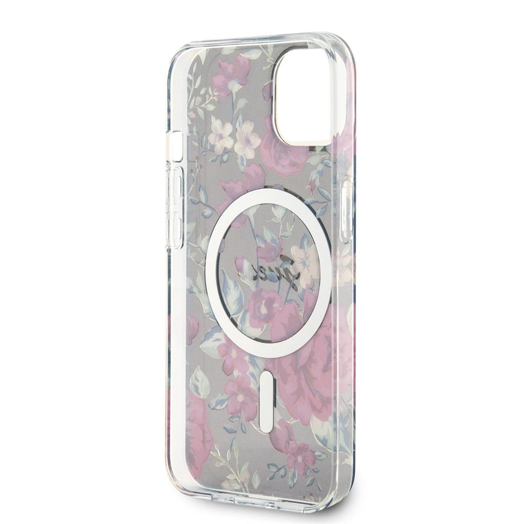 Apple iPhone 13 Guess Flowers IML MagSafe tok (Khaki) - GUHMP13MHCFWSA