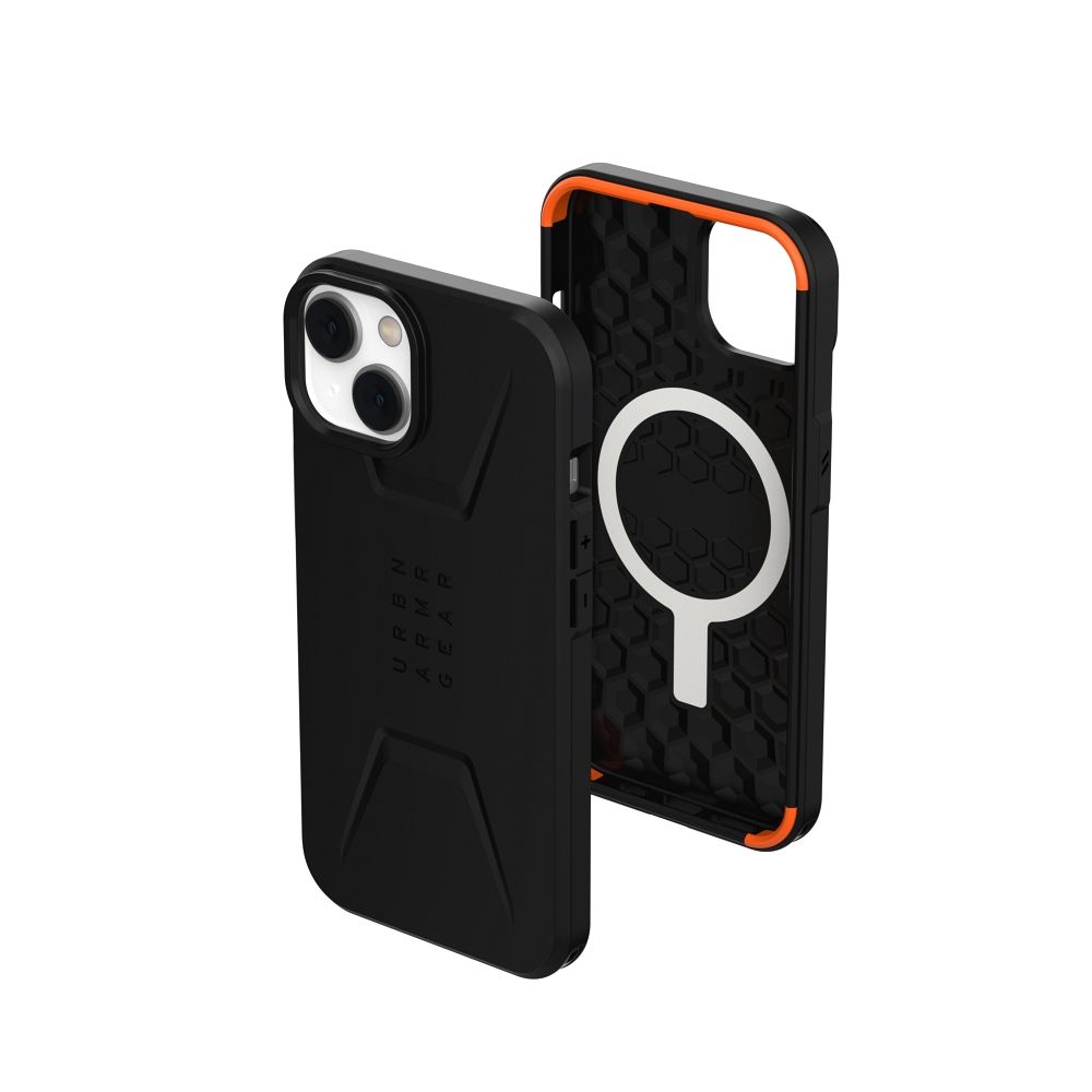 Apple iPhone 13 / iPhone 14 UAG Civilian ütésálló hátlap tok (Fekete)