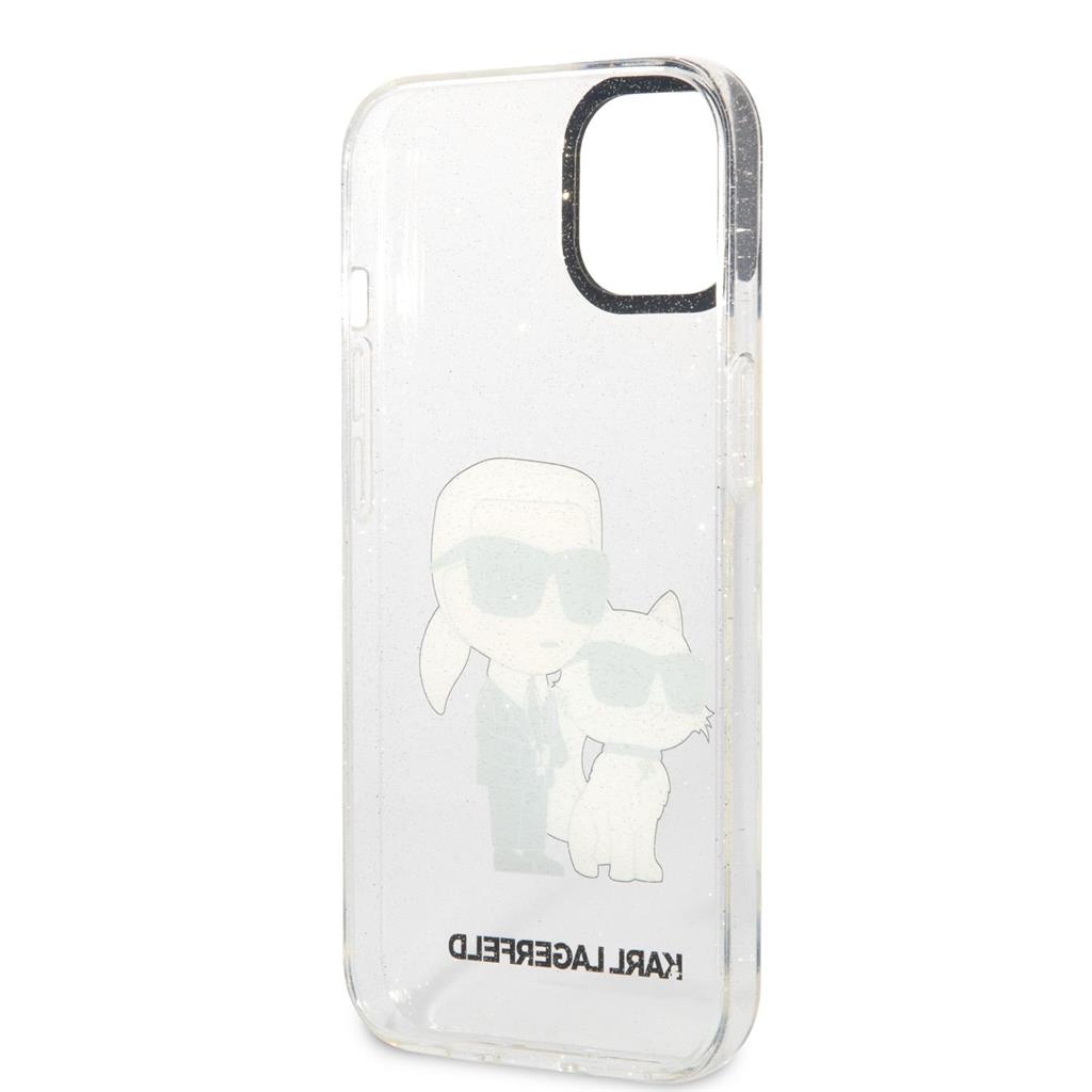 Apple iPhone 13 Karl Lagerfeld IML Glitter Karl and Choupette NFT tok (Átlátszó) – KLHCP13MHNKCTGT