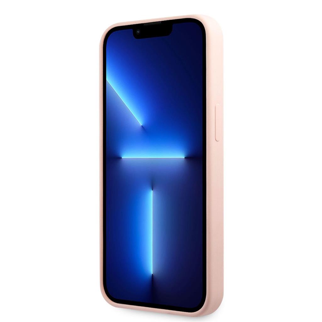 Apple iPhone 13 Karl Lagerfeld Liquid Silicone Ikonik NFT tok (Rózsaszín) – KLHCP13MSNIKBCP
