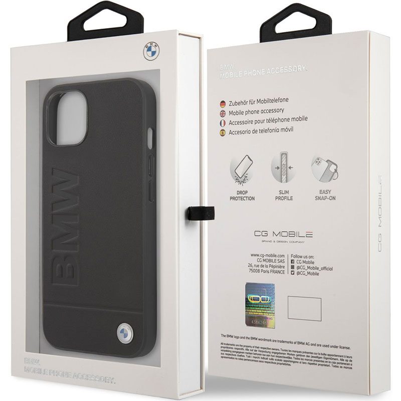 Apple iPhone 13 Mini BMW signature prémium hátlap tok (Fekete) - BMHCP13SSLLBK 0