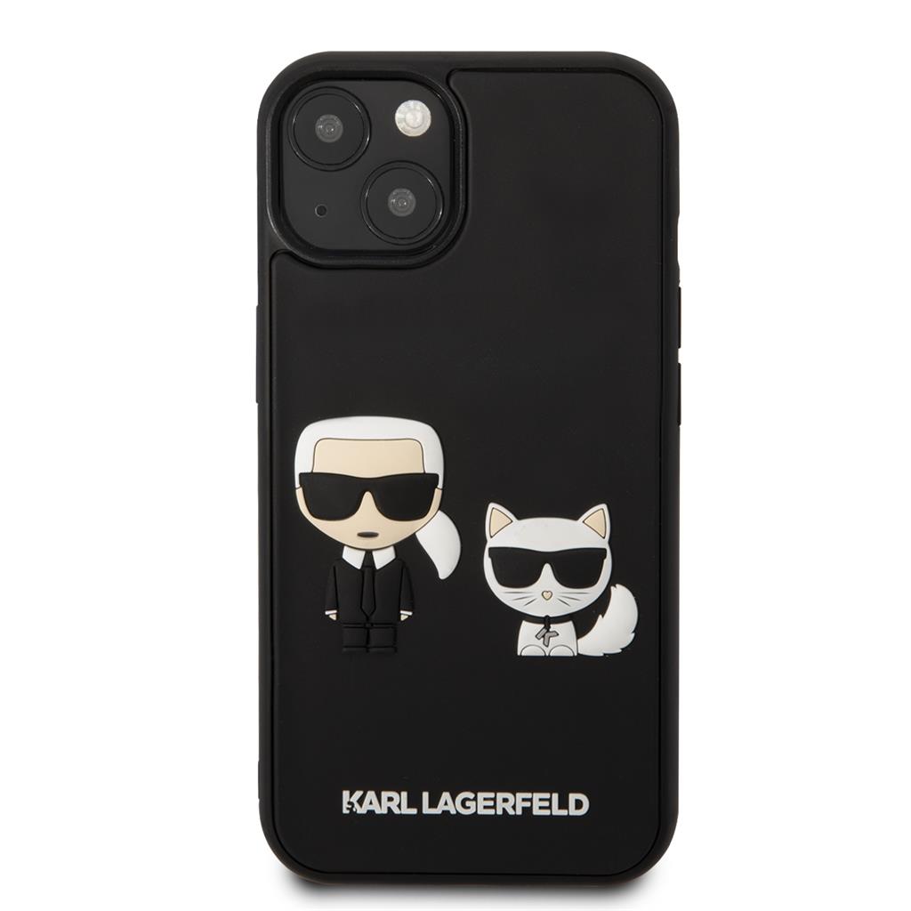 Apple iPhone 13 mini Karl Lagerfeld & Choupette 3D tok (Fekete) – KLHCP13S3DRKCK