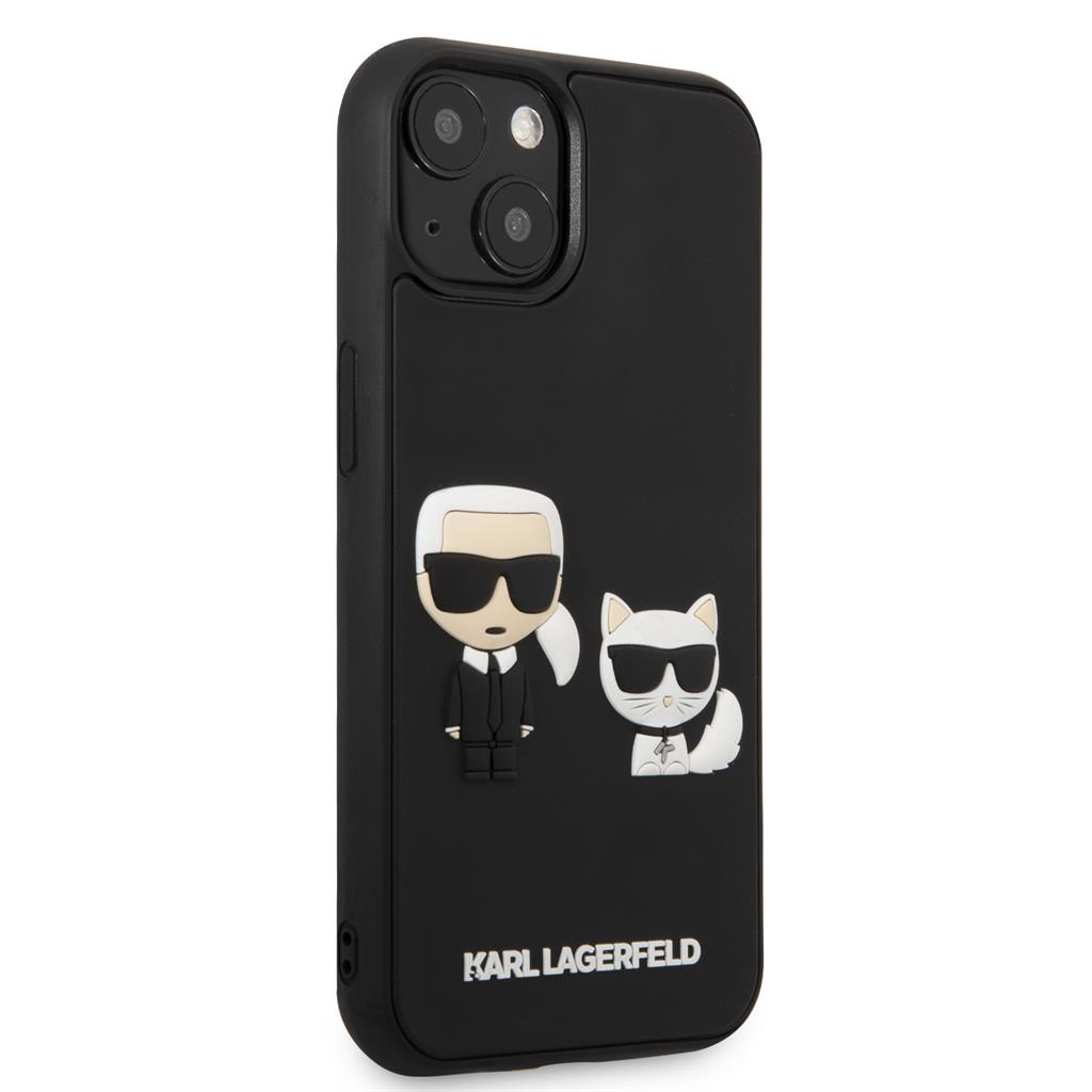 Apple iPhone 13 mini Karl Lagerfeld & Choupette 3D tok (Fekete) – KLHCP13S3DRKCK