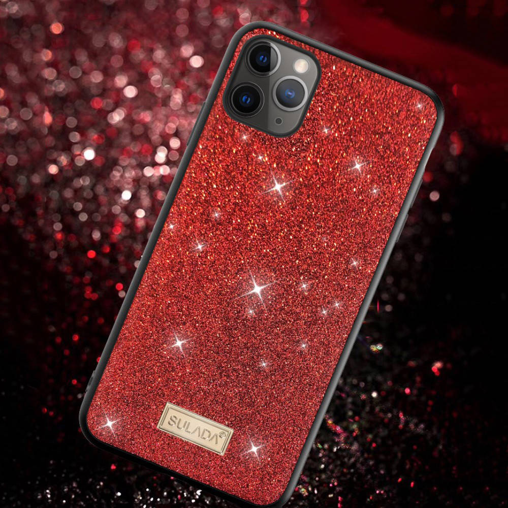 Apple iPhone 13 Mini SULADA dazzling glitter hátlap tok (Piros)