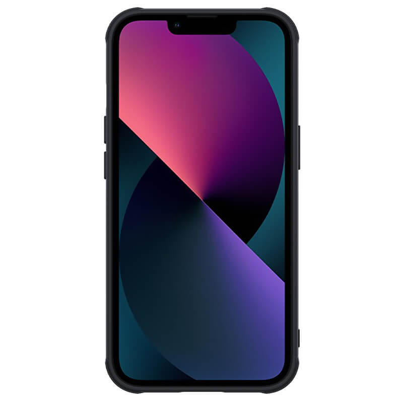 Apple iPhone 13 Nillkin camshield leather hátlap tok fekete