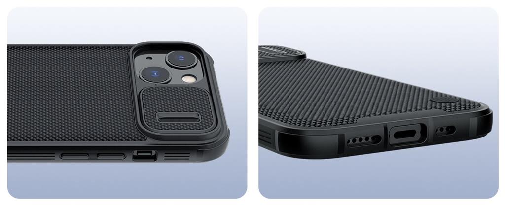 Apple iPhone 13 Nillkin textured pro magsafe hátlap tok (Fekete)