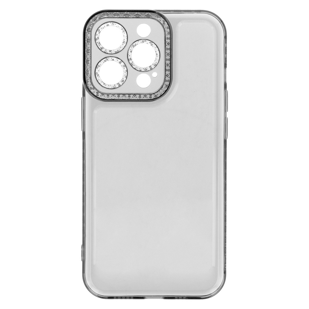 Apple iPhone 13 Pro Crystal diamond hátlap tok (Fekete)