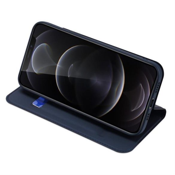 Apple iPhone 13 Pro DUX DUCIS skin bőr notesz tok (sötétkék)