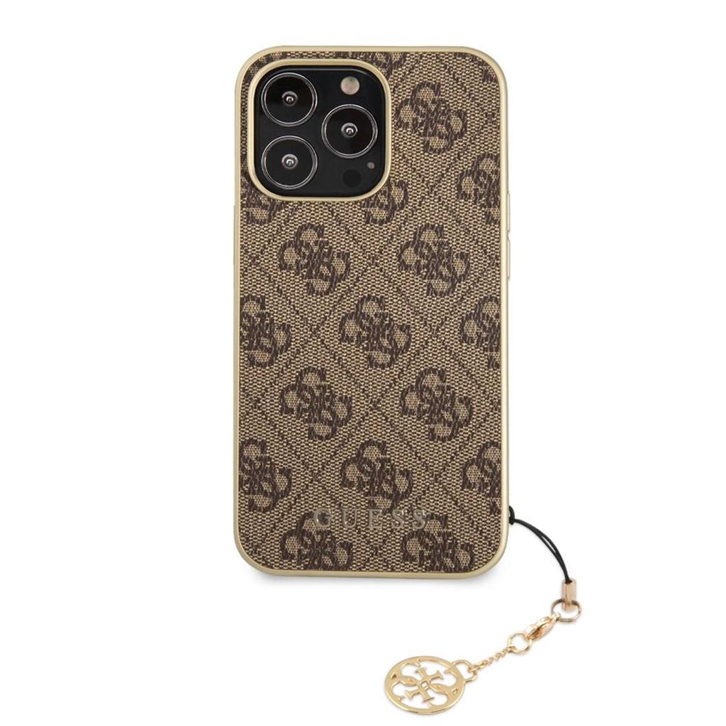 Apple iPhone 13 / 13 Pro Guess 4G Charms tok (Barna) - GUHCP13LGF4GBR
